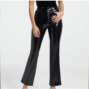 Good American Good Curve Straight Vinyl Pants